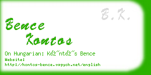 bence kontos business card